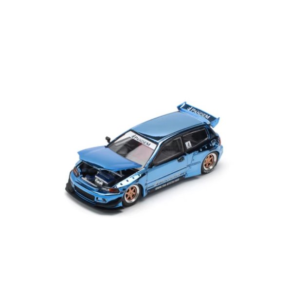 画像2: POP RACE 1/64 PANDEM CIVIC EG6 - BLUE CHROME (2)