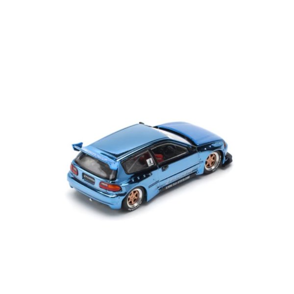 画像4: POP RACE 1/64 PANDEM CIVIC EG6 - BLUE CHROME (4)