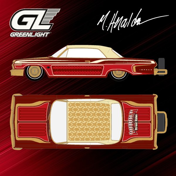 画像2: GREEN LiGHT EXCLUSIVE 1/64 1963 Chevrolet Impala Lowrider - Michael Heralda Special Edition (2)