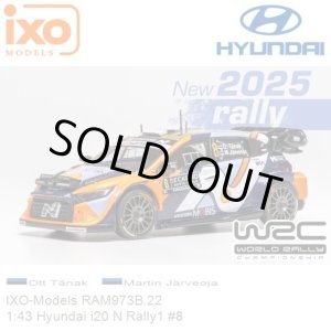 画像: ixo 1/43 Hyundai i20 N Rally 1 2025 Monte Carlo Rally #8 O. Tänak/M. Järveoja