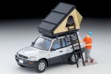 画像: TOMYTEC 1/64 Limited Vintage NEO Toyota RAV4J V (Silver) with Tent and Figure