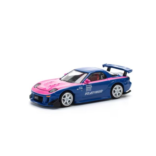 画像1: POP RACE 1/64 Mazda RX-7 RE Amemiya Blue Pink (1)