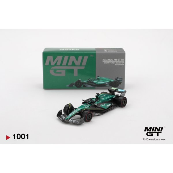 画像1: MINI GT 1/64 Aston Martin AMR24 F1 2024 #18 Bahrain GP Lance Stroll (1)