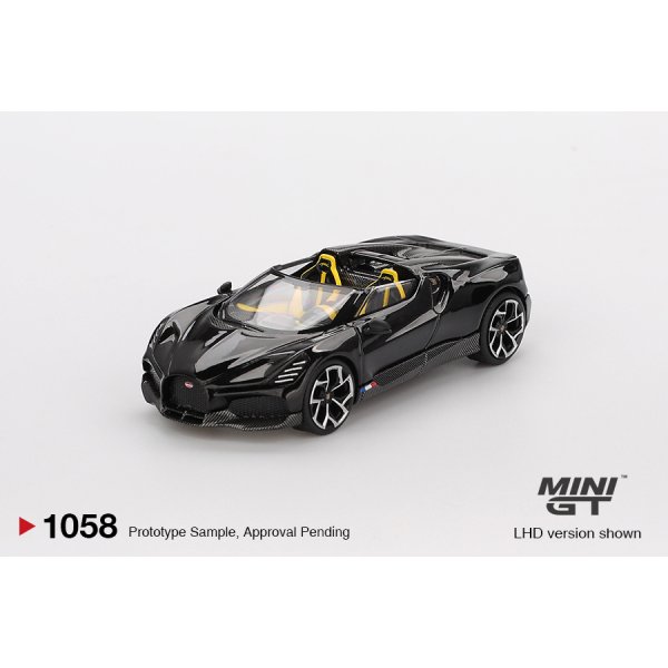 画像2: MINI GT 1/64 Bugatti W16 Mistral Black (LHD) [Blister Packaging] (2)