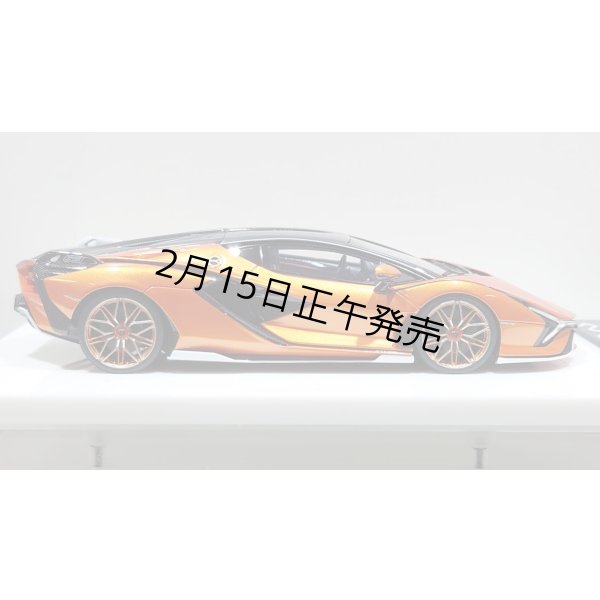 画像7: EIDOLON 1/43 Lamborghini Sian FKP 37 2019 with Stripe Arancio Pearl Limited 33 pcs. (7)