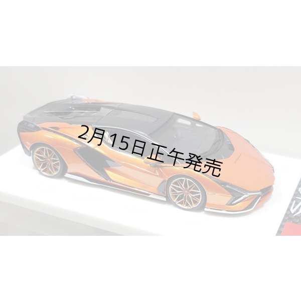 画像12: EIDOLON 1/43 Lamborghini Sian FKP 37 2019 with Stripe Arancio Pearl Limited 33 pcs. (12)