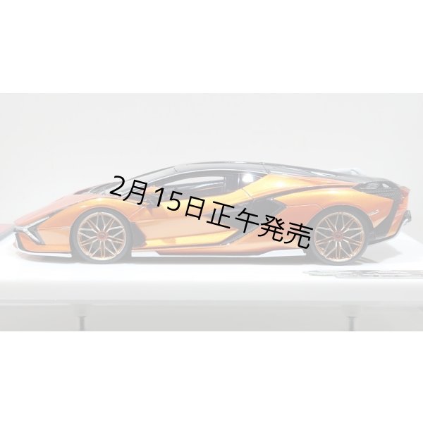 画像3: EIDOLON 1/43 Lamborghini Sian FKP 37 2019 with Stripe Arancio Pearl Limited 33 pcs. (3)