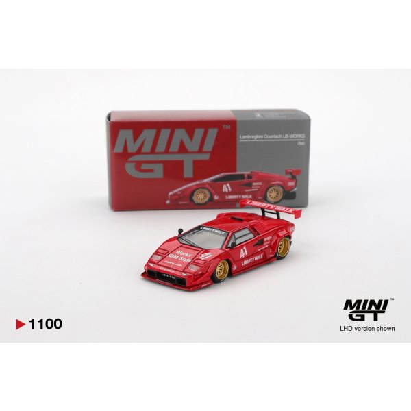 画像1: MINI GT 1/64 Lamborghini Countach LB-WORKS Red (LHD) (1)
