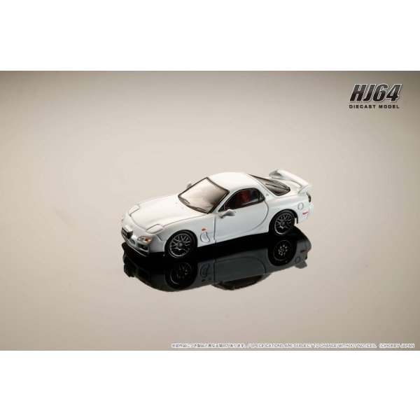 画像2: Hobby Japan 1/64 Mazda RX-7 (FD3S) TYPE RZ Pure White with Engine Display Model (2)