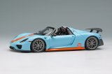 画像: EIDOLON COLLECTION 1/43 Scale Porsche 918 Spyder Weissach Package 2011 Rear Wing Up Gulf Blue / Orange Stripes (US Spec) Limited 120 pcs.