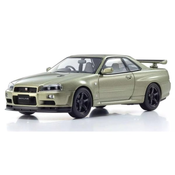 画像1: Kyosho Original 1/43 Nissan Skyline R34 GT-R V-Spec II Nur (Millennium Jade) (1)