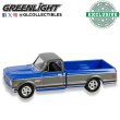 画像1: GREEN LiGHT EXCLUSIVE 1/64 1972 Chevy Cheyenne C10 Short Bed - Electric Blue and Gunmetal Gray (1)