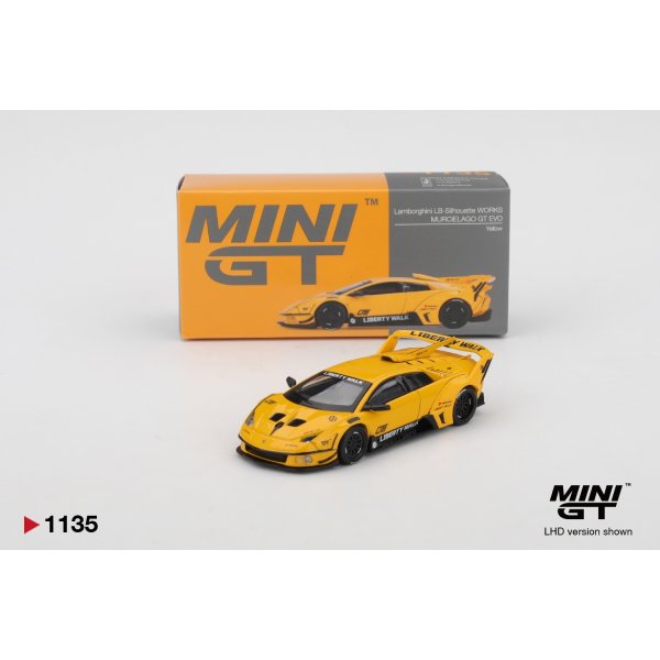 画像1: MINI GT 1/64 LB-Silhouette WORKS Lamborghini Murciélago GT EVO Yellow (LHD) (1)
