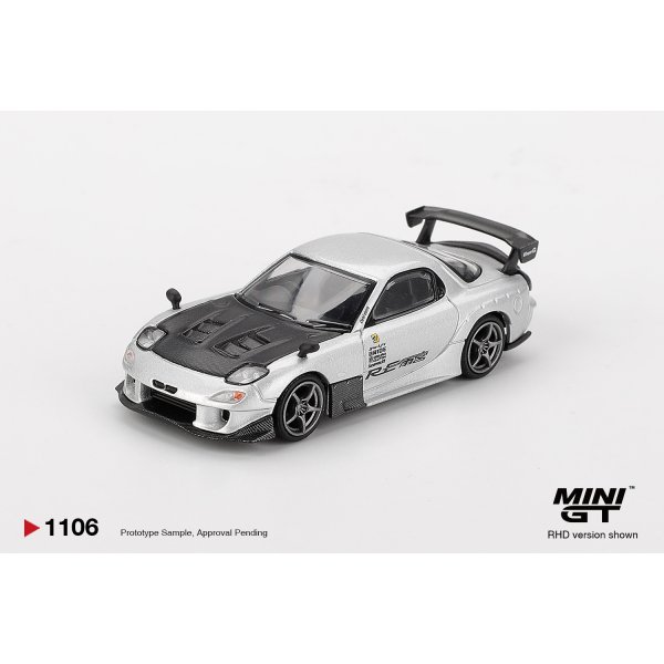 画像1: MINI GT 1/64 Mazda RX-7 RE Amemiya Silver Metallic (RHD) (1)