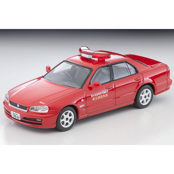 画像1: TOMYTEC 1/64 Limited Vintage NEO Nissan Skyline 4-Door Sports Sedan GT Fire Command Vehicle (秩父消防本部) (1)