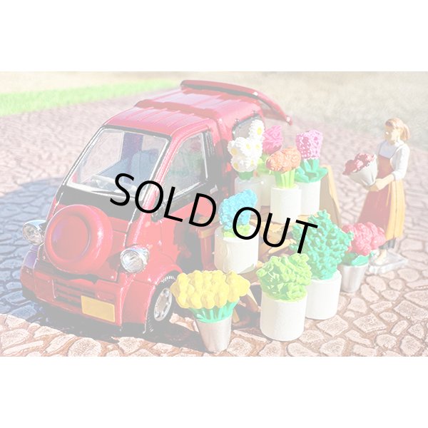 画像1: TOMYTEC 1/64 Diorama Collection #CarSnap 17b Flower Shop 2 (with Daihatsu Midget II Cargo) (1)