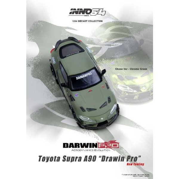 画像4: INNO MODEL 1/64 Toyota Supra A90 DARWIN PRO Matte Green (4)