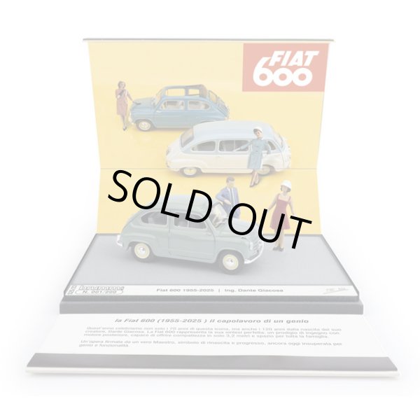 画像1: BRUMM 1/43 Fiat 600 1st Series Sedan 1955 Light Green 70th Anniversary Model Dante Giacosa (1)