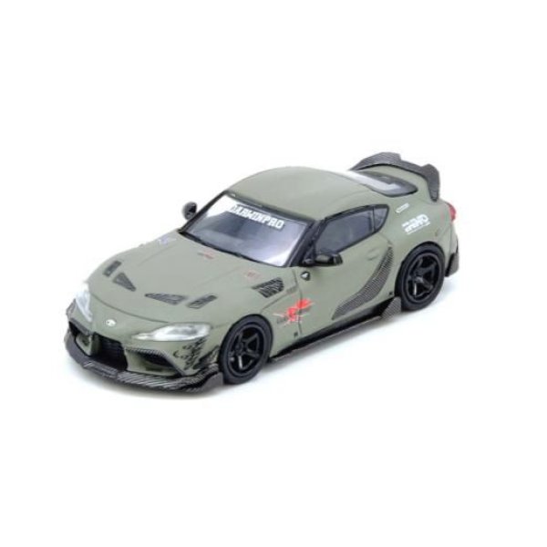 画像1: INNO MODEL 1/64 Toyota Supra A90 DARWIN PRO Matte Green (1)