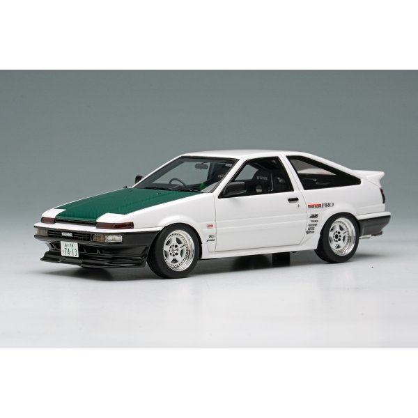 画像2: EIDOLON 1/43 Toyota Sprinter Trueno (AE86) (3-Door) Tk-Street Ver. White (Green Carbon Hood) (2)