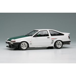 画像: EIDOLON 1/43 Toyota Sprinter Trueno (AE86) (3-Door) Tk-Street Ver. White (Green Carbon Hood)