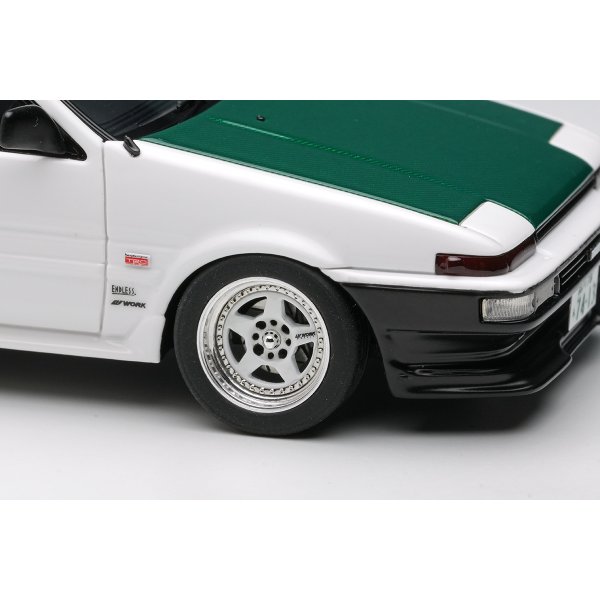 画像8: EIDOLON 1/43 Toyota Sprinter Trueno (AE86) (3-Door) Tk-Street Ver. White (Green Carbon Hood) (8)