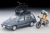 画像: TOMYTEC 1/64 Limited Vintage NEO Honda Civic Shuttle RT X (Blue) 1990 with Figure and Mountain Bike