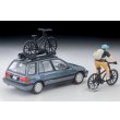 画像2: TOMYTEC 1/64 Limited Vintage NEO Honda Civic Shuttle RT X (Blue) 1990 with Figure and Mountain Bike (2)