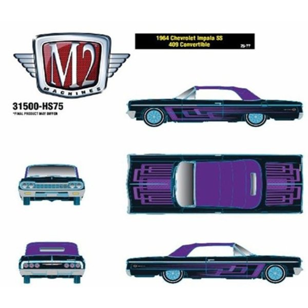 画像5: M2 Machines 1/64 1964 Chevrolet Impala SS 409 Convertible (5)