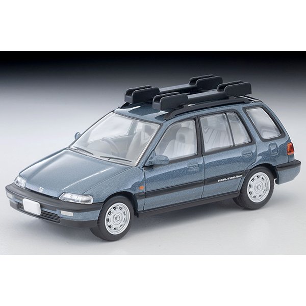 画像3: TOMYTEC 1/64 Limited Vintage NEO Honda Civic Shuttle RT X (Blue) 1990 with Figure and Mountain Bike (3)