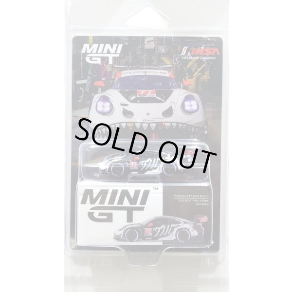 画像1: MINI GT 1/64 Porsche 911 GT3 R IMSA Petit Le Mans 2025 #77 AO Racing [Blister Packaging] (LHD) (1)