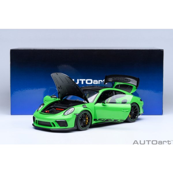 画像21: AUTOart 1/18 Porsche 911 (991.2) GT3 RS Weissach Package (Green/Carbon Black) (21)