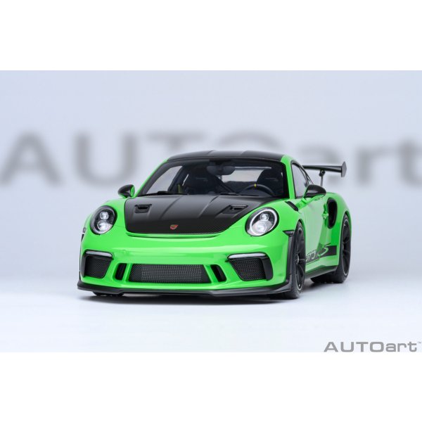 画像19: AUTOart 1/18 Porsche 911 (991.2) GT3 RS Weissach Package (Green/Carbon Black) (19)