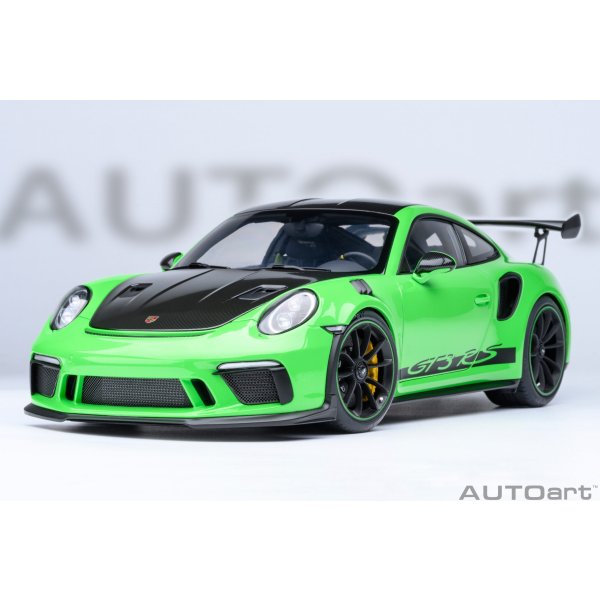 画像17: AUTOart 1/18 Porsche 911 (991.2) GT3 RS Weissach Package (Green/Carbon Black) (17)