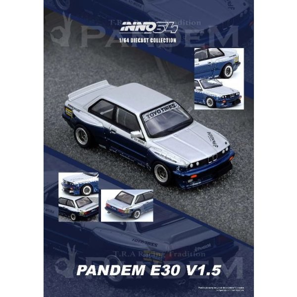画像5: INNO MODEL 1/64 PANDEM E30 M3 Silver/Blue (5)