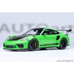 画像: AUTOart 1/18 Porsche 911 (991.2) GT3 RS Weissach Package (Green/Carbon Black)