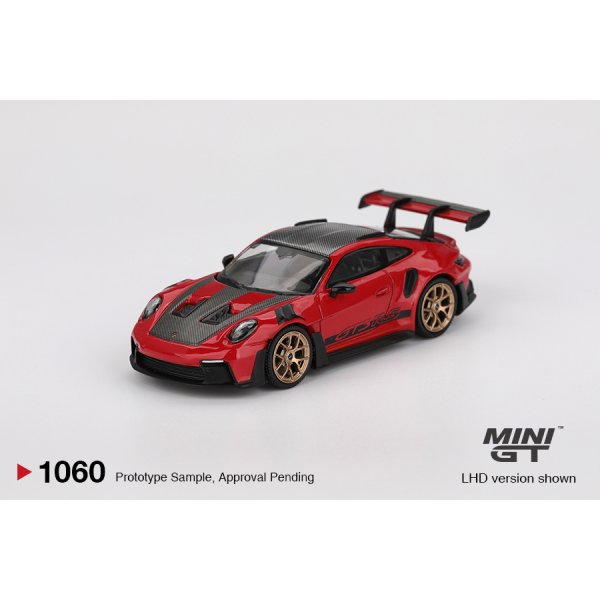 画像1: MINI GT 1/64 Porsche 911 (992) GT3 RS Weissach Package Guards Red (LHD) (1)