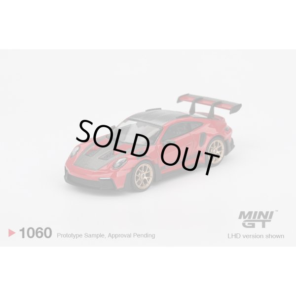 画像1: MINI GT 1/64 Porsche 911 (992) GT3 RS Weissach Package Guards Red (LHD) (1)