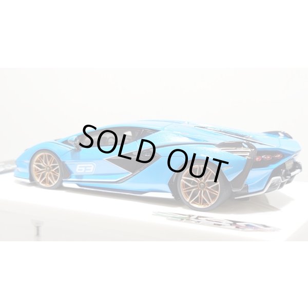 画像3: EIDOLON 1/43 Lamborghini Sian FKP 37 2019 with Stripe Azzurro Pearl Limited 32 pcs. (3)
