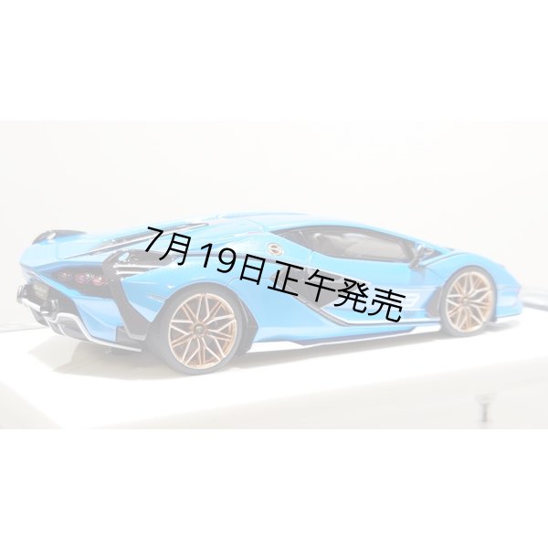 画像8: EIDOLON 1/43 Lamborghini Sian FKP 37 2019 with Stripe Azzurro Pearl Limited 32 pcs. (8)