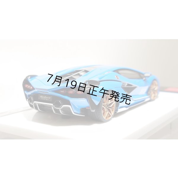 画像11: EIDOLON 1/43 Lamborghini Sian FKP 37 2019 with Stripe Azzurro Pearl Limited 32 pcs. (11)