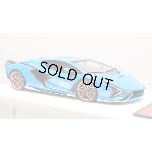 画像5: EIDOLON 1/43 Lamborghini Sian FKP 37 2019 with Stripe Azzurro Pearl Limited 32 pcs. (5)