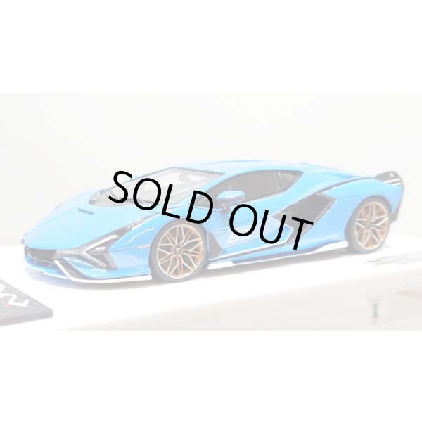 画像1: EIDOLON 1/43 Lamborghini Sian FKP 37 2019 with Stripe Azzurro Pearl Limited 32 pcs. (1)