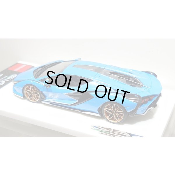 画像12: EIDOLON 1/43 Lamborghini Sian FKP 37 2019 with Stripe Azzurro Pearl Limited 32 pcs. (12)
