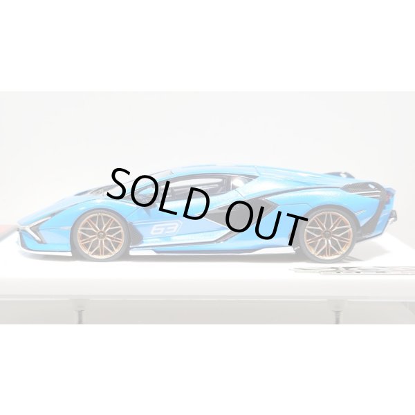 画像2: EIDOLON 1/43 Lamborghini Sian FKP 37 2019 with Stripe Azzurro Pearl Limited 32 pcs. (2)