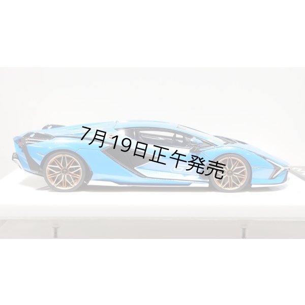 画像7: EIDOLON 1/43 Lamborghini Sian FKP 37 2019 with Stripe Azzurro Pearl Limited 32 pcs. (7)