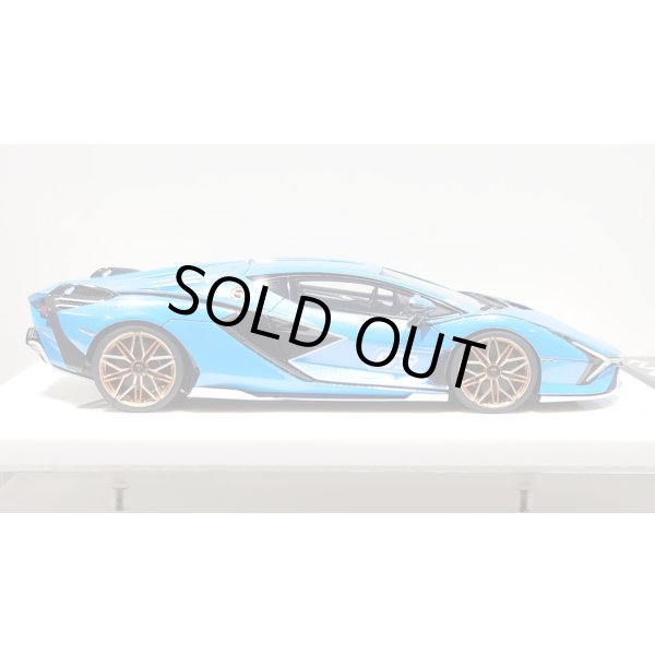 画像6: EIDOLON 1/43 Lamborghini Sian FKP 37 2019 with Stripe Azzurro Pearl Limited 32 pcs. (6)