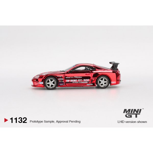画像4: MINI GT 1/64 Toyota Supra (A80) GT-300 Top Secret Red Chrome (RHD) (4)