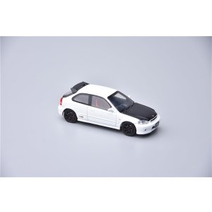 画像: MODEL1 1/64 Honda Civic Type R EK9 White (Carbon Hood)