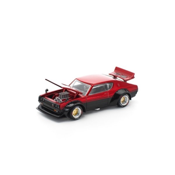 画像2: POP RACE 1/64 KPGC110 Kenmeri - Red/Black (2)